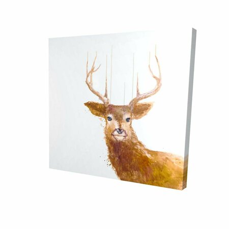 FONDO 32 x 32 in. Abstract Deer-Print on Canvas FO2793527